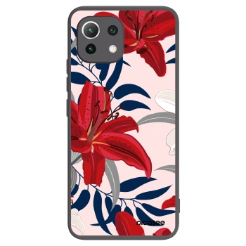 Picasee silikonski črni ovitek za Xiaomi Mi 11 Lite - Red Lily