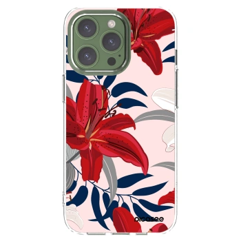 Picasee silikonski prozorni ovitek za Apple iPhone 13 Pro - Red Lily