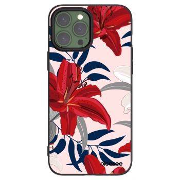 Picasee silikonski črni ovitek za Apple iPhone 13 Pro Max - Red Lily