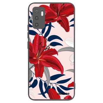 Picasee silikonski črni ovitek za Xiaomi Redmi Note 10 5G - Red Lily