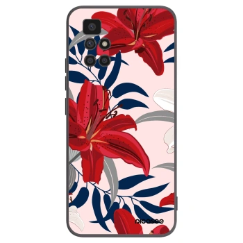 Picasee silikonski črni ovitek za Xiaomi Redmi 10 - Red Lily