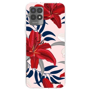 Picasee silikonski prozorni ovitek za Realme 8i - Red Lily