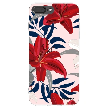 Picasee silikonski prozorni ovitek za Apple iPhone 7 Plus - Red Lily