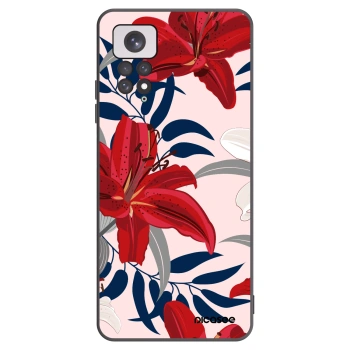 Picasee silikonski črni ovitek za Xiaomi Redmi Note 11 - Red Lily