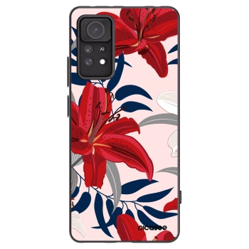 Picasee silikonski črni ovitek za Xiaomi Redmi Note 11 Pro 5G - Red Lily