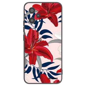 Picasee silikonski črni ovitek za Realme 9 Pro 5G - Red Lily