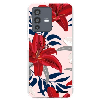 Picasee silikonski prozorni ovitek za Vivo V23 5G - Red Lily