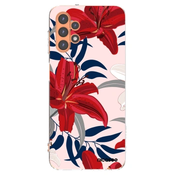 Picasee silikonski prozorni ovitek za Samsung Galaxy A13 4G A135 - Red Lily