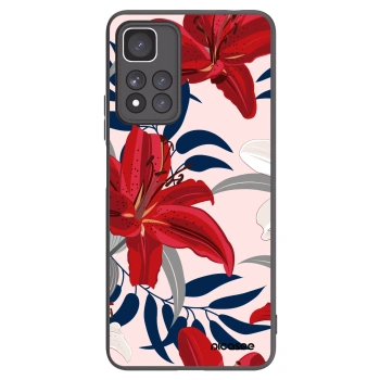 Picasee silikonski črni ovitek za Xiaomi Redmi Note 11 Pro+ 5G - Red Lily