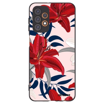 Picasee silikonski črni ovitek za Samsung Galaxy A23 A235F 4G - Red Lily