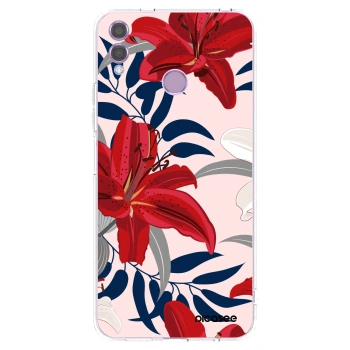 Picasee silikonski prozorni ovitek za Honor 8X - Red Lily