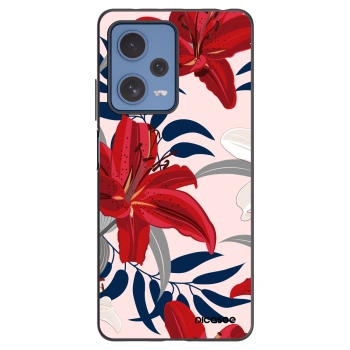 Picasee silikonski črni ovitek za Xiaomi Redmi Note 12 Pro 5G - Red Lily