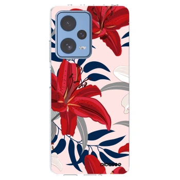 Picasee silikonski prozorni ovitek za Xiaomi Redmi Note 12 Pro 5G - Red Lily
