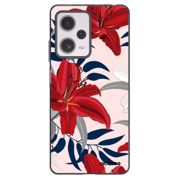 Picasee silikonski črni ovitek za Xiaomi Redmi Note 12 Pro+ 5G - Red Lily