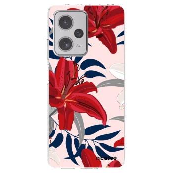 Picasee silikonski prozorni ovitek za Xiaomi Redmi Note 12 Pro+ 5G - Red Lily