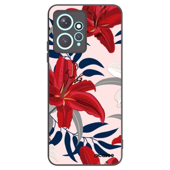 Picasee silikonski črni ovitek za Xiaomi Redmi Note 12 4G - Red Lily