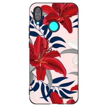 Picasee silikonski črni ovitek za Huawei Nova 3 - Red Lily