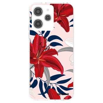 Picasee silikonski prozorni ovitek za Xiaomi Redmi 12 4G - Red Lily