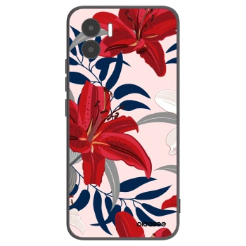 Picasee silikonski črni ovitek za Xiaomi Redmi A2 - Red Lily