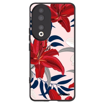Picasee silikonski črni ovitek za Honor 90 5G - Red Lily