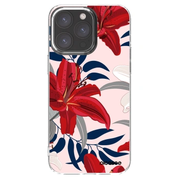 Picasee silikonski prozorni ovitek za Apple iPhone 15 Pro Max - Red Lily