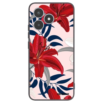 Picasee silikonski črni ovitek za Realme C53 - Red Lily