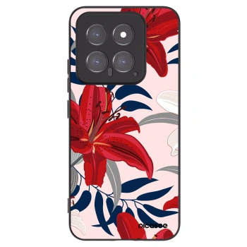 Picasee silikonski črni ovitek za Xiaomi 14 - Red Lily