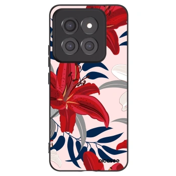 Picasee silikonski črni ovitek za Xiaomi 14 Pro - Red Lily
