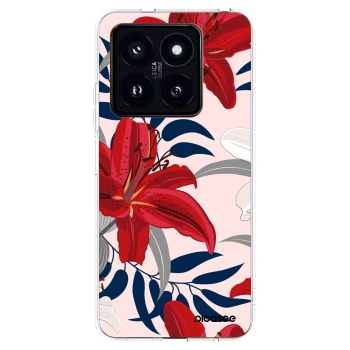Picasee silikonski prozorni ovitek za Xiaomi 14 Pro - Red Lily