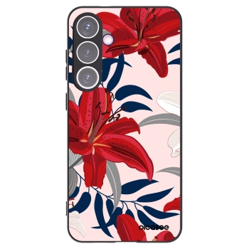 Picasee silikonski črni ovitek za Samsung Galaxy S24+ S926B 5G - Red Lily