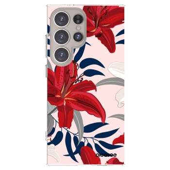 Picasee silikonski prozorni ovitek za Samsung Galaxy S24 Ultra S928B 5G - Red Lily