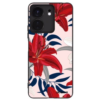 Picasee silikonski črni ovitek za Xiaomi Redmi 13C 4G - Red Lily