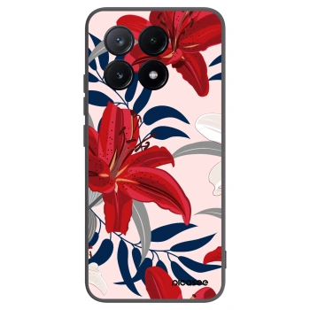 Picasee silikonski črni ovitek za Xiaomi Poco X6 Pro - Red Lily