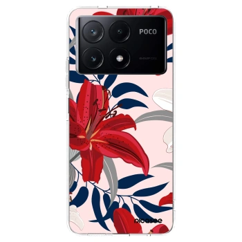 Picasee silikonski prozorni ovitek za Xiaomi Poco X6 Pro - Red Lily