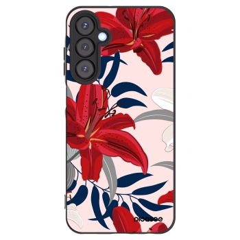 Picasee silikonski črni ovitek za Samsung Galaxy A25 A256B 5G - Red Lily