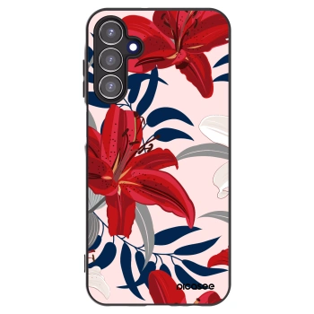 Picasee silikonski črni ovitek za Samsung Galaxy A15 A156B 5G - Red Lily