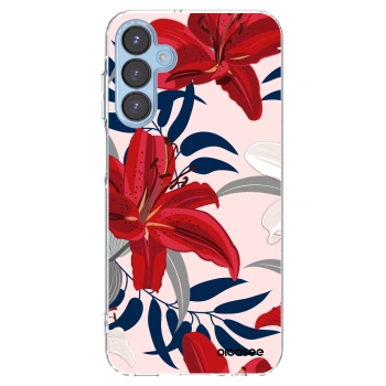 Picasee silikonski prozorni ovitek za Samsung Galaxy A15 A156B 5G - Red Lily