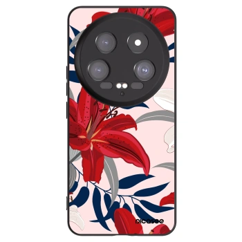 Picasee silikonski črni ovitek za Xiaomi 14 Ultra - Red Lily