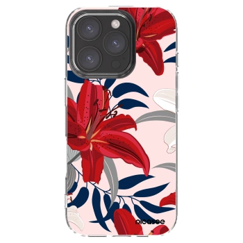 Picasee silikonski prozorni ovitek za Apple iPhone 16 Pro - Red Lily