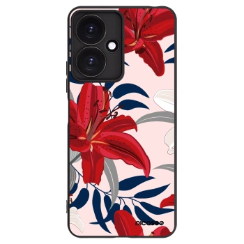 Picasee silikonski črni ovitek za Xiaomi Redmi 13C 5G - Red Lily
