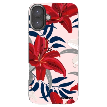 Picasee silikonski prozorni ovitek za Apple iPhone 16 Plus - Red Lily