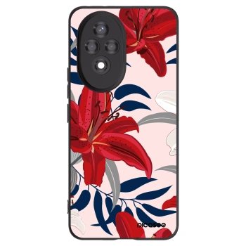 Picasee silikonski črni ovitek za Honor 200 5G - Red Lily