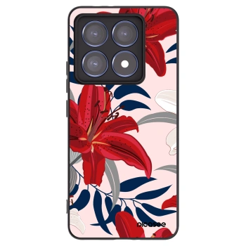 Picasee silikonski črni ovitek za Xiaomi 14T Pro - Red Lily