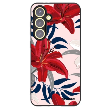 Picasee silikonski črni ovitek za Samsung Galaxy S24 FE S721B - Red Lily