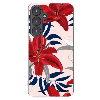 Picasee silikonski prozorni ovitek za Samsung Galaxy S24 FE S721B - Red Lily