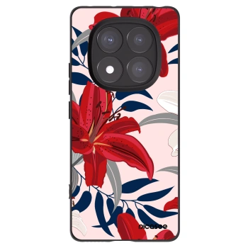 Picasee silikonski črni ovitek za Xiaomi Redmi Note 14 Pro+ 5G - Red Lily