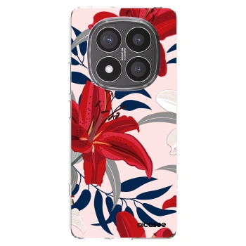 Picasee silikonski prozorni ovitek za Xiaomi Redmi Note 14 Pro+ 5G - Red Lily