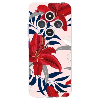 Picasee silikonski prozorni ovitek za Xiaomi Redmi 14C - Red Lily
