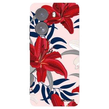 Picasee silikonski črni ovitek za Xiaomi Poco X7 - Red Lily