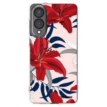Picasee silikonski prozorni ovitek za Samsung Galaxy S25 Edge 5G - Red Lily